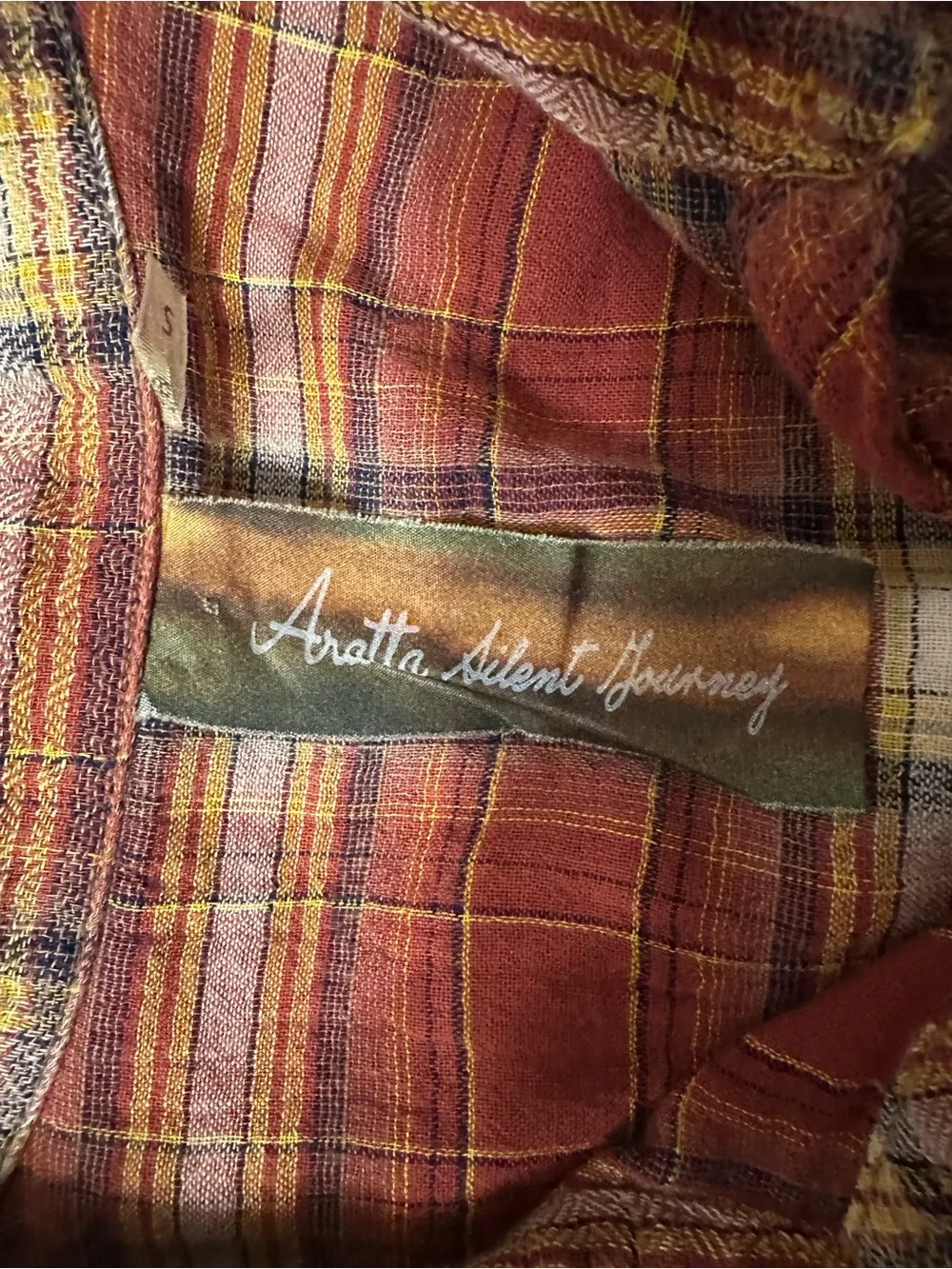 Aratta Mixed Media Button Up Plaid Shirt - NWT - Size M (estimated) - Picture 8 of 10